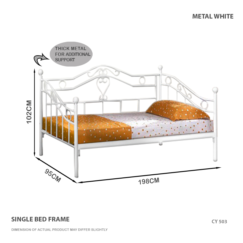 CY 503 METAL DAY BED FRAME SINGLE 1 B copy